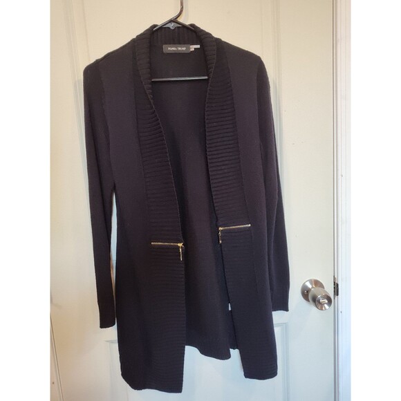 Women's Ivanka Trump Open Cardigan Sweater Navy Blue Small - Picture 1 of 6